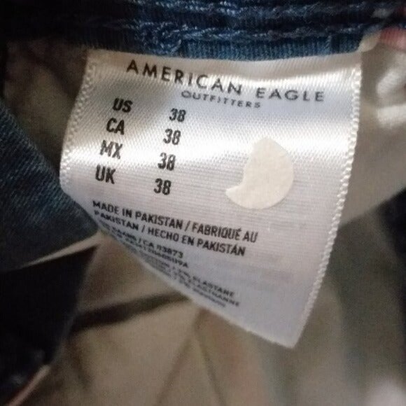 - American Eagle Mens Slim Chino Stretch Khaki Preppy Slacks short in size 38 - Picture 7 of 7